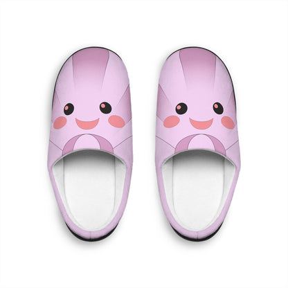Kawaii Shell Slippers: Plush Fleece Bedroom Shoes