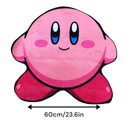 Pink Character Shaped Rug – Cute Polyester Floor Mat | Soft Plush Carpet | 5 Sizes | Kawaii Bedroom, Living Room, Dorm Decor