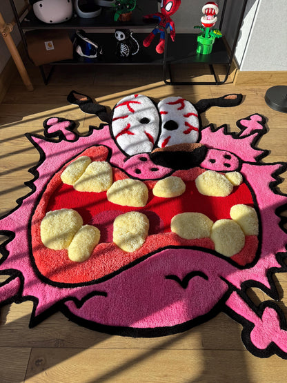 Courage the Cowardly Dog Rug: 3D Tufted Fluffy Handmade Decor