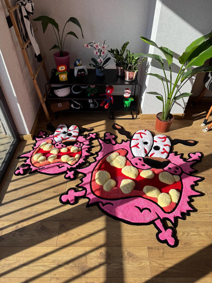 Courage the Cowardly Dog Rug: 3D Tufted Fluffy Handmade Decor