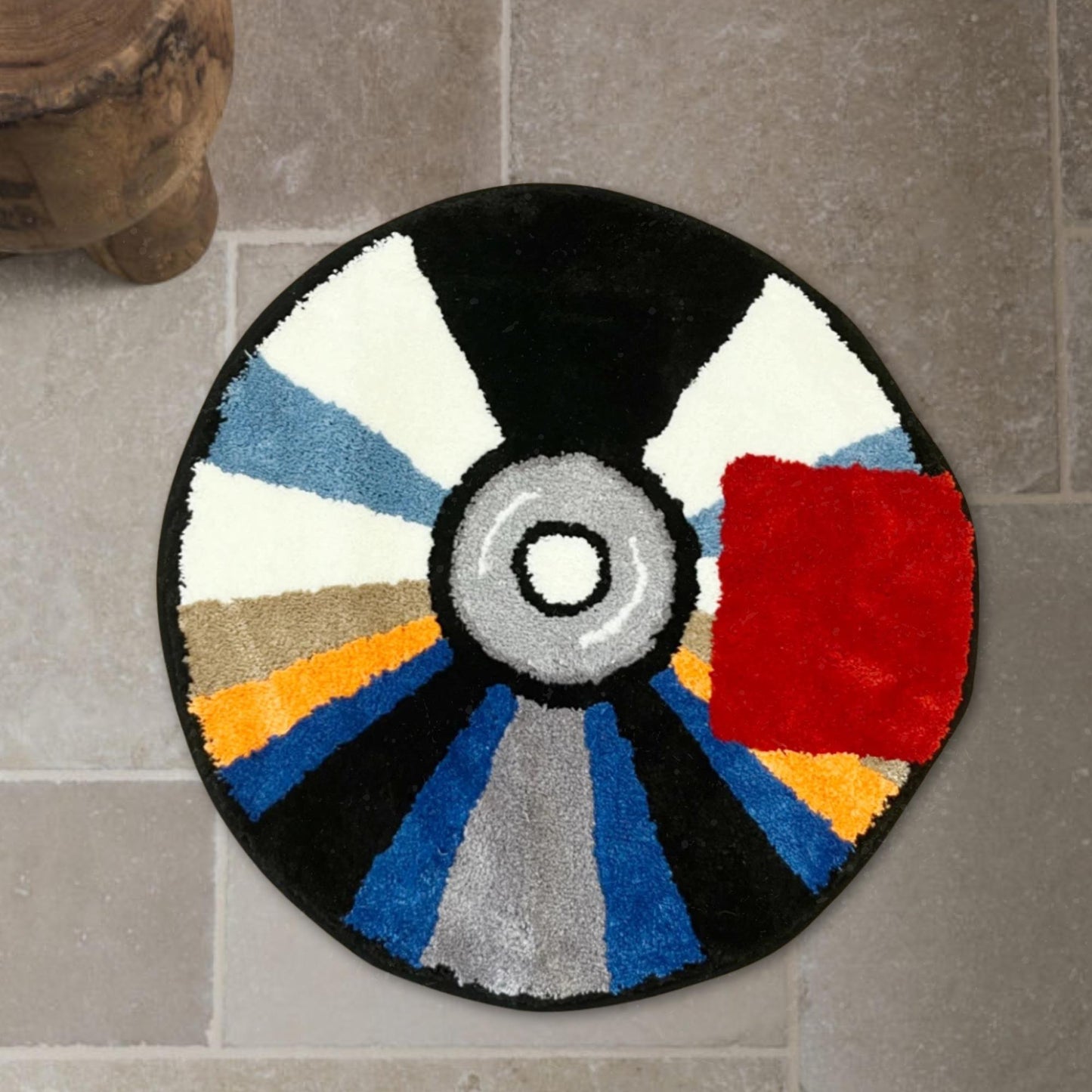 CD rug 90 x 90cm, Video game round rug, Retro CD rug, Popular game rug, Video game decor, Gamer room decor, DVD rug for teenager room