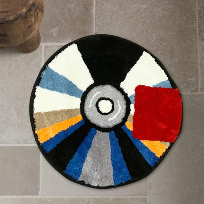 CD rug 90 x 90cm, Video game round rug, Retro CD rug, Popular game rug, Video game decor, Gamer room decor, DVD rug for teenager room