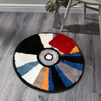 CD rug 90 x 90cm, Video game round rug, Retro CD rug, Popular game rug, Video game decor, Gamer room decor, DVD rug for teenager room