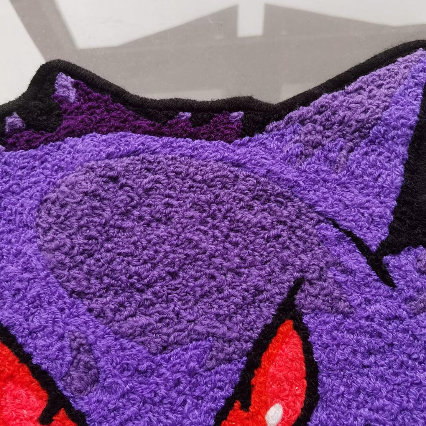 Gengar Rug,Knitting Handmade Non-slip Area Rug Home Decor