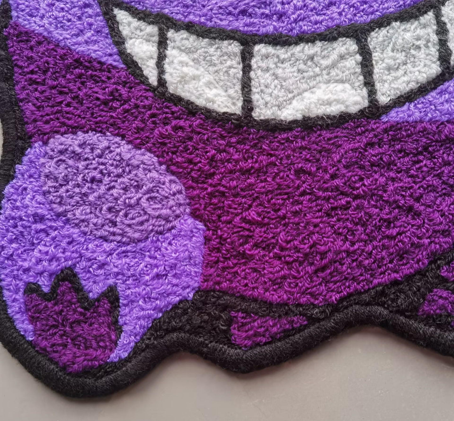 Gengar Rug,Knitting Handmade Non-slip Area Rug Home Decor