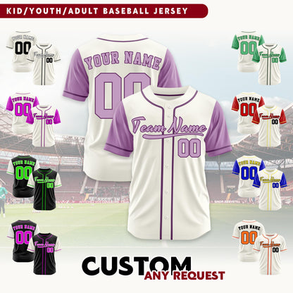 Custom baseball jersey personalized team name and number embroidery craft baseball uniforms suitable for baseball fans baseball lovers gifts