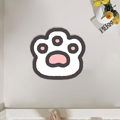 Whisker Soft: The Cozy Cat Paw Shaped Rug – A Feline-Inspired Haven of Comfort and Charm for Cat Lovers Polyester Rug