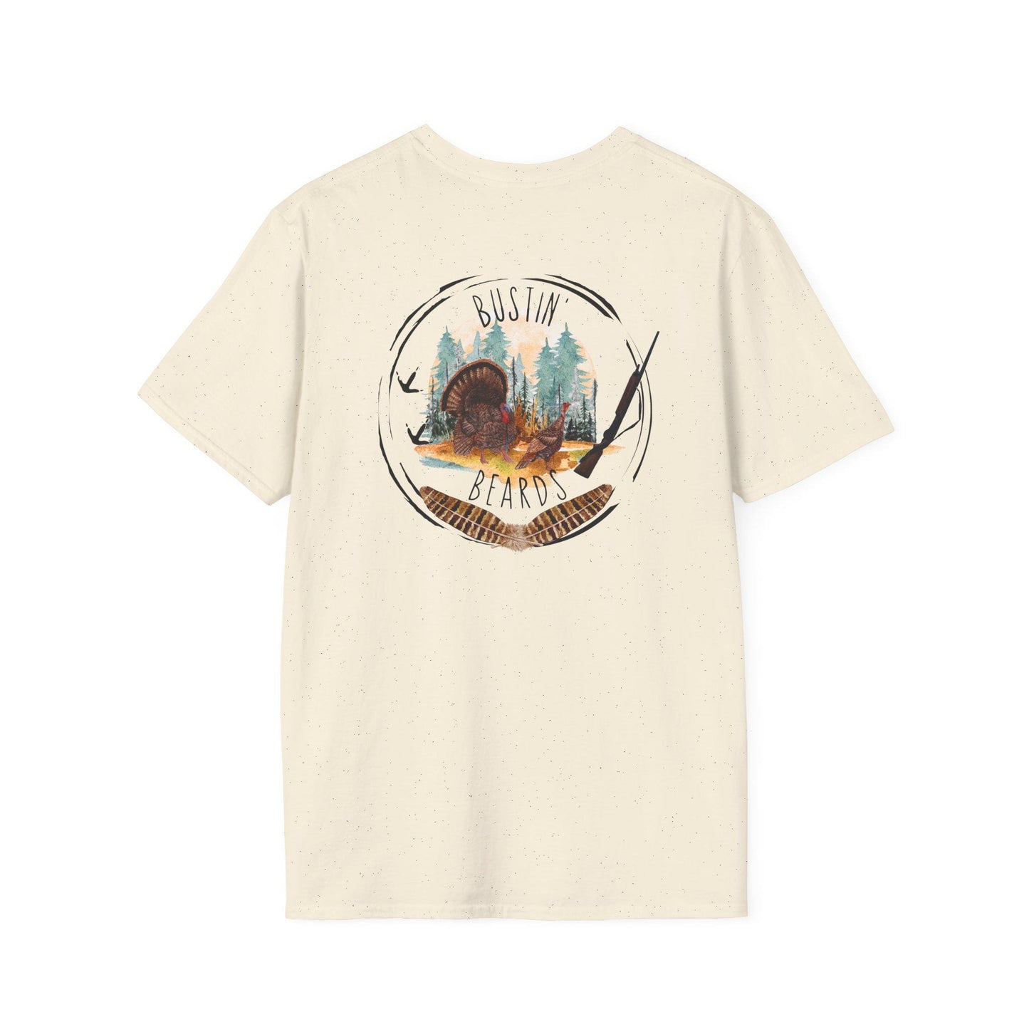 Bustin' Beards Turkey Hunter T-Shirt: Funny Outdoor Gift
