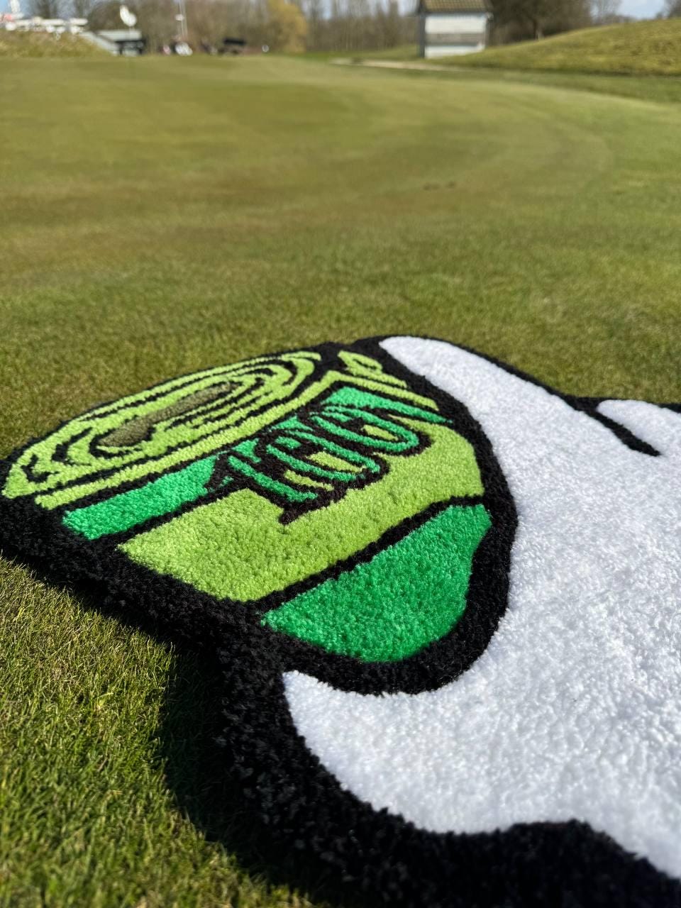 Handmade Money Rug: Acrylic Yarn Tufted Design (65x50 cm)