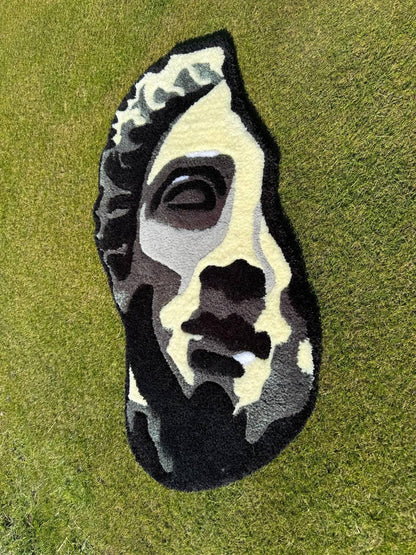 Handmade Tufted David Head Rug: Modern Art Decor (80x60 cm)