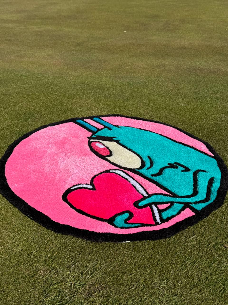 Plankton Rug: Handmade Tufted Acrylic Yarn Rug, Spongebob Decor