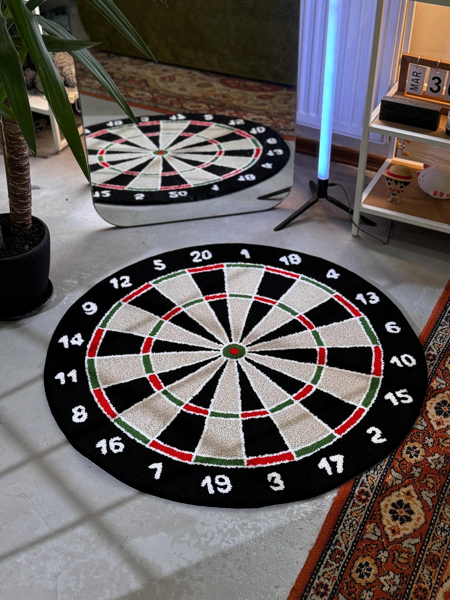 Dart Board Tufted Rug, Handmade Board Rug, Customized Rug, Game Room Tufted Rug, Bedroom Carpet, Game Room Carpet