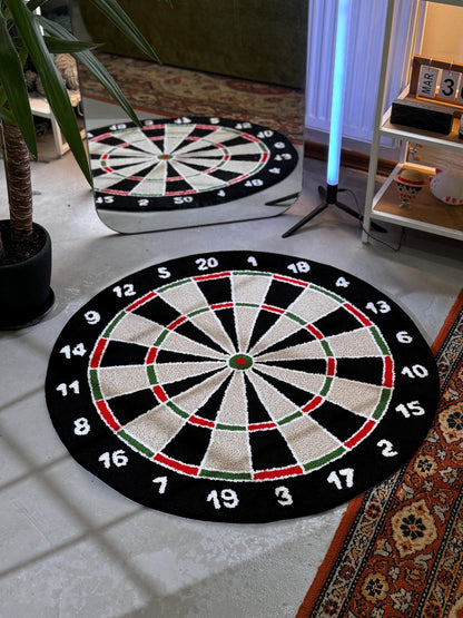 Dart Board Tufted Rug, Handmade Board Rug, Customized Rug, Game Room Tufted Rug, Bedroom Carpet, Game Room Carpet