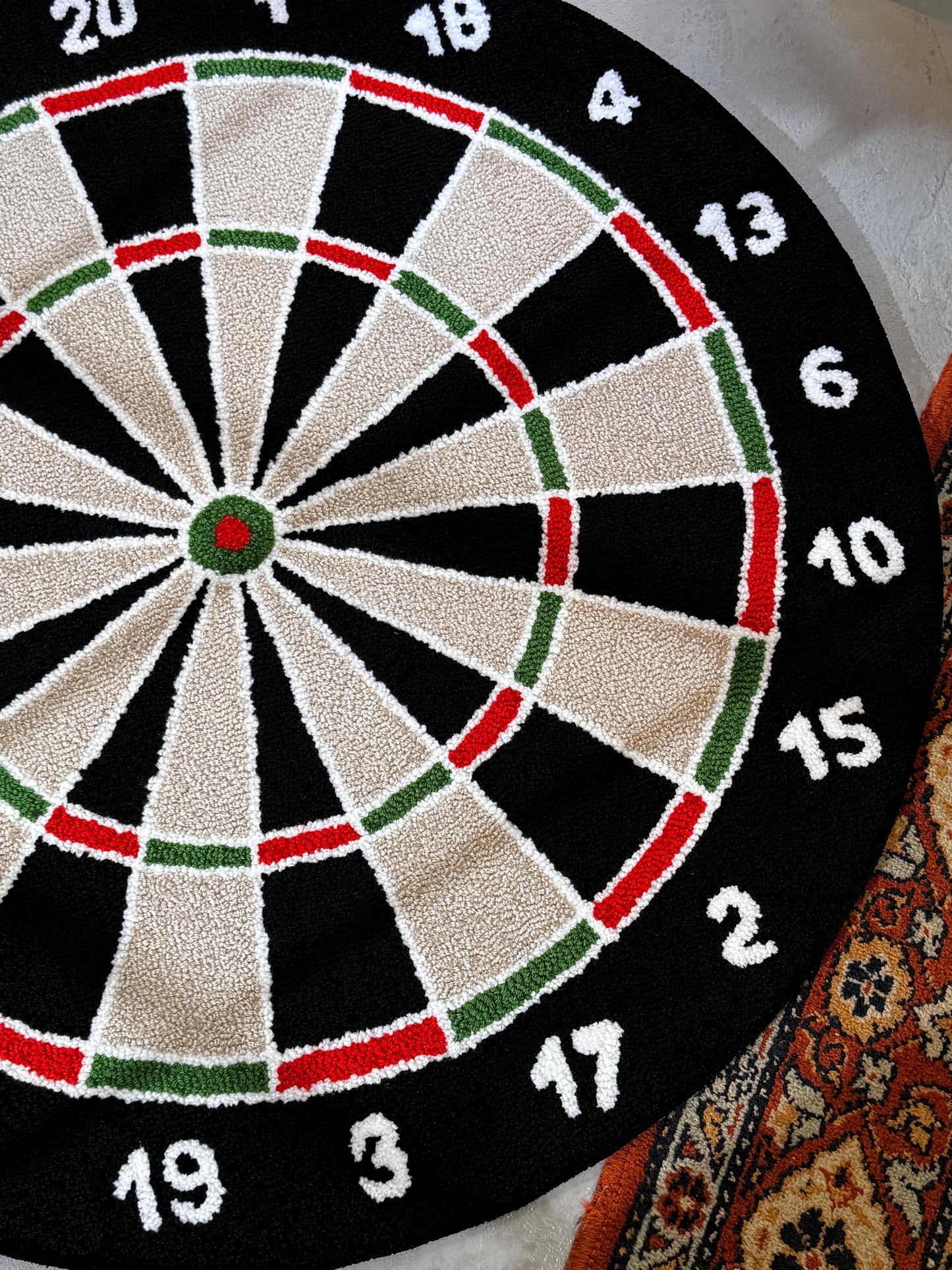 Dart Board Tufted Rug, Handmade Board Rug, Customized Rug, Game Room Tufted Rug, Bedroom Carpet, Game Room Carpet