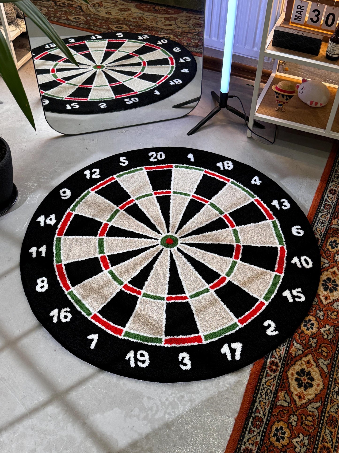 Dart Board Tufted Rug, Handmade Board Rug, Customized Rug, Game Room Tufted Rug, Bedroom Carpet, Game Room Carpet