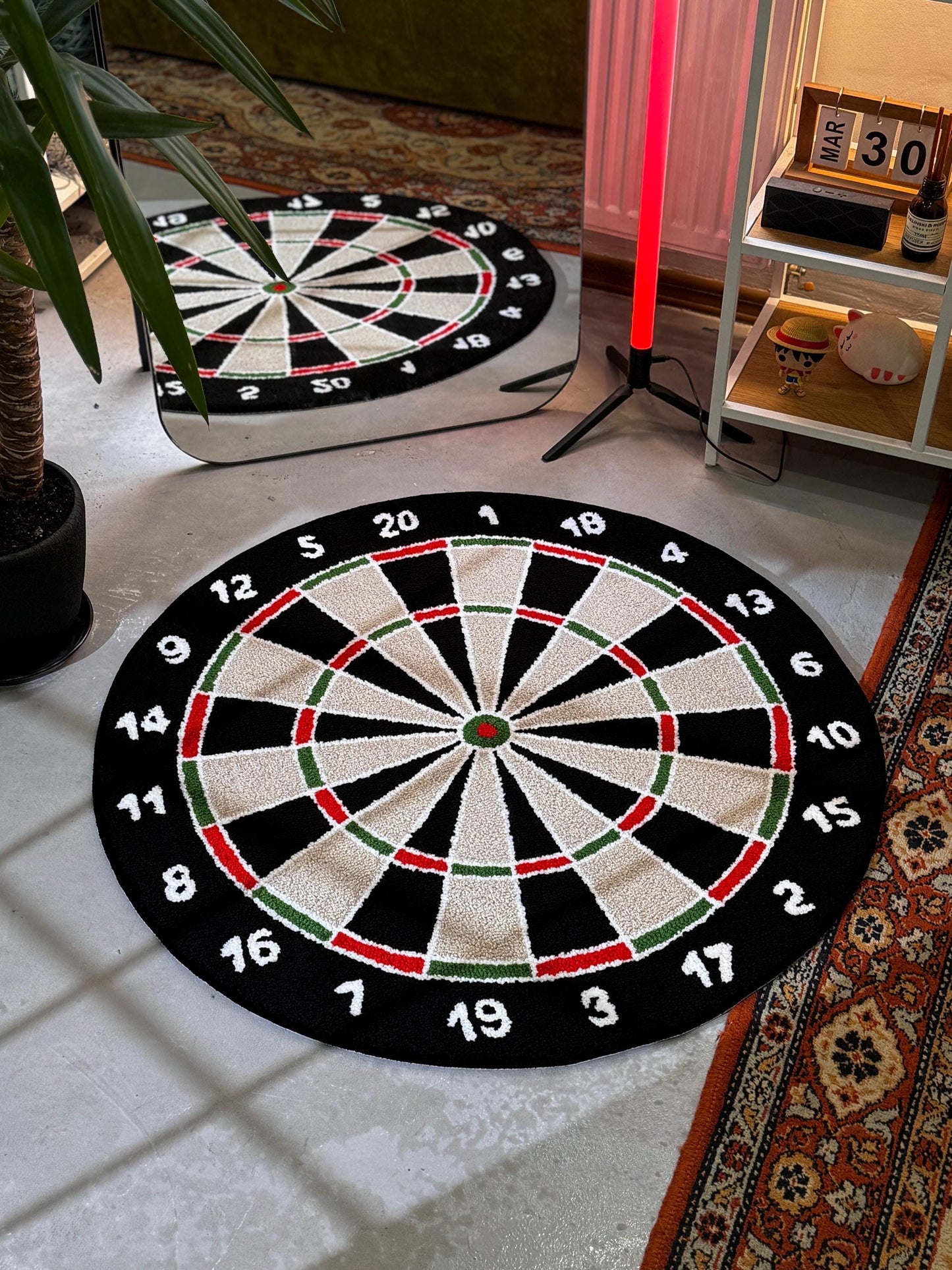 Dart Board Tufted Rug, Handmade Board Rug, Customized Rug, Game Room Tufted Rug, Bedroom Carpet, Game Room Carpet