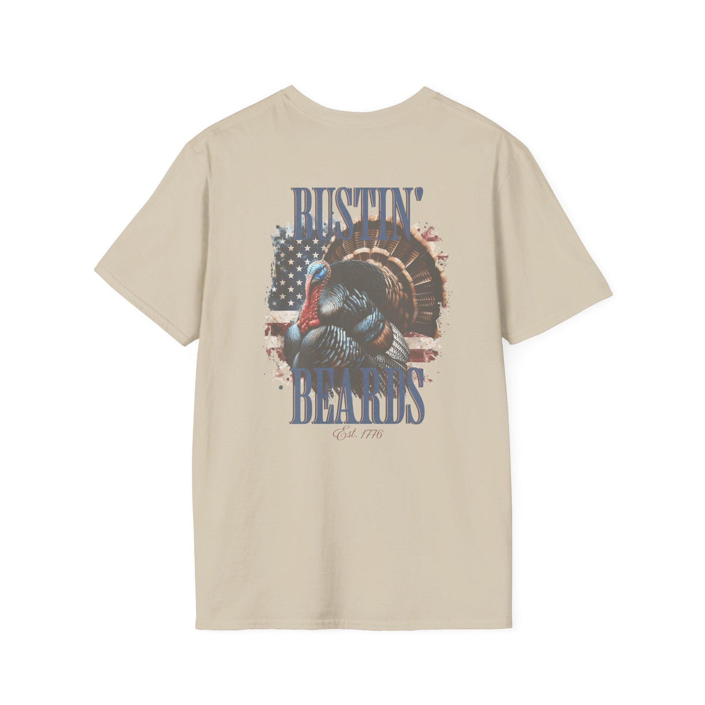 Patriotic Turkey Hunting T-Shirt: Bustin' Beards Apparel
