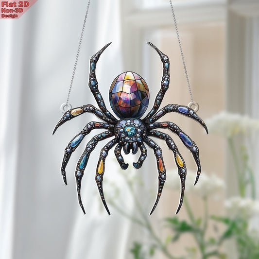 Colorful Spider Window Hanging, Stunning Acrylic Decoration for Nature and Insect Lovers, Perfect for Home or Office Decor, Lasting Memories