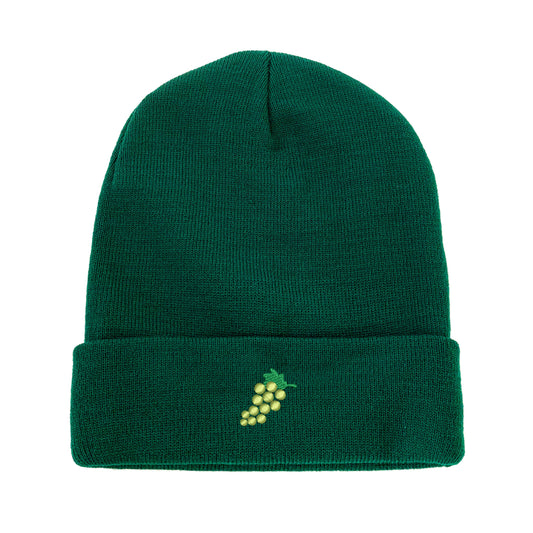 Grapes Embroidered Beanie Winter Beanie