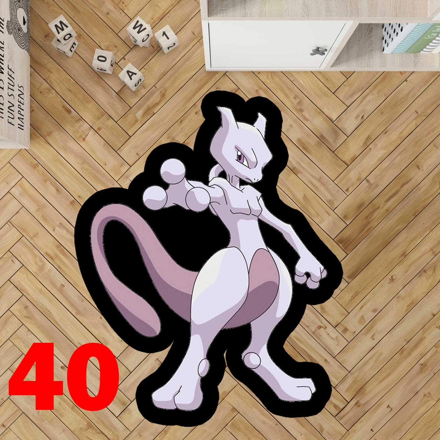 Mew rug, Mewtwo rug, Vmax, Custom rug,