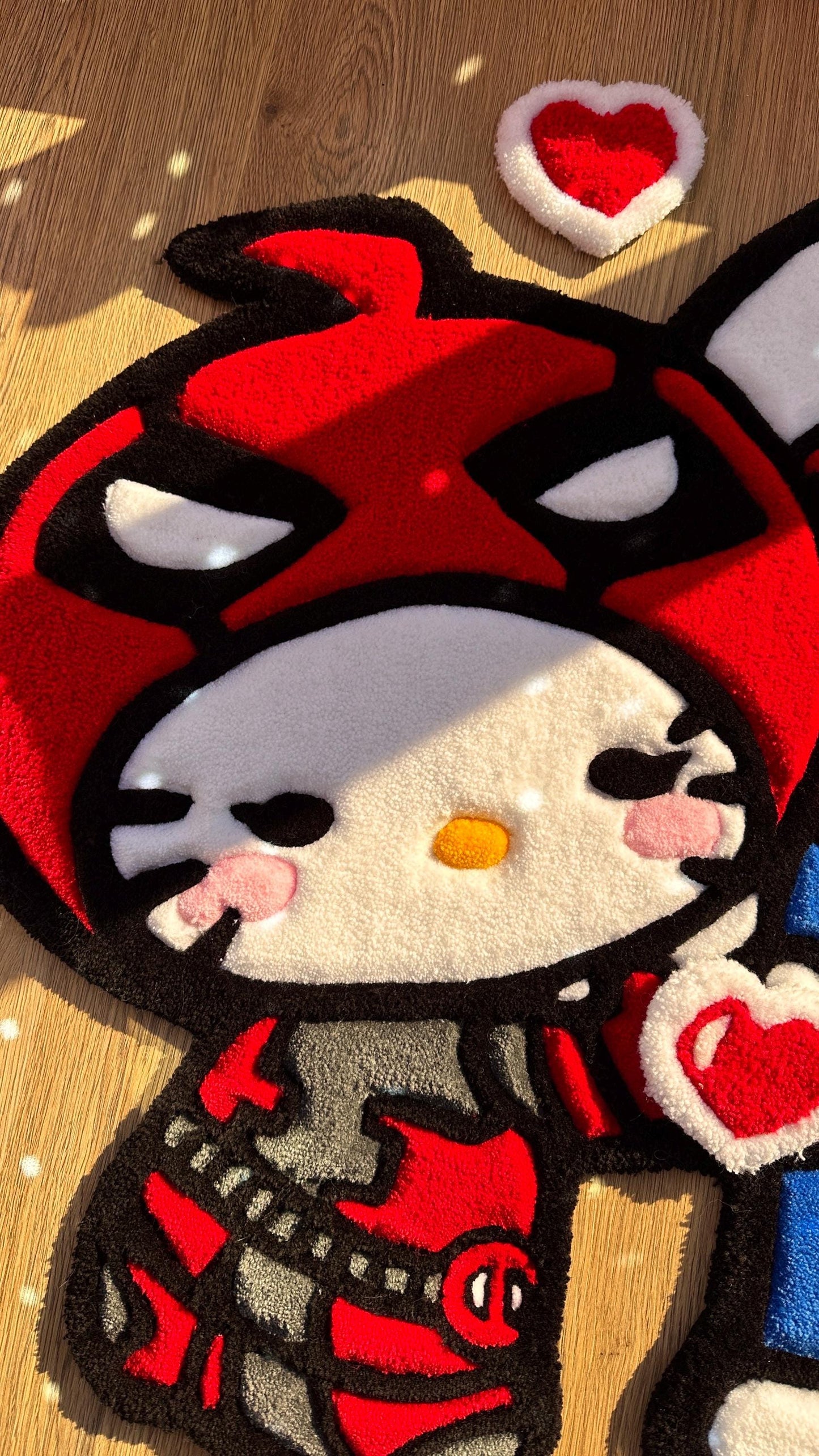 Kitty Rug – Puffy 3D Tufted Custom Carpet, Kawaii Anime Decor, Cute Handmade Rug for Girls Room, Bedroom or Gift Idea