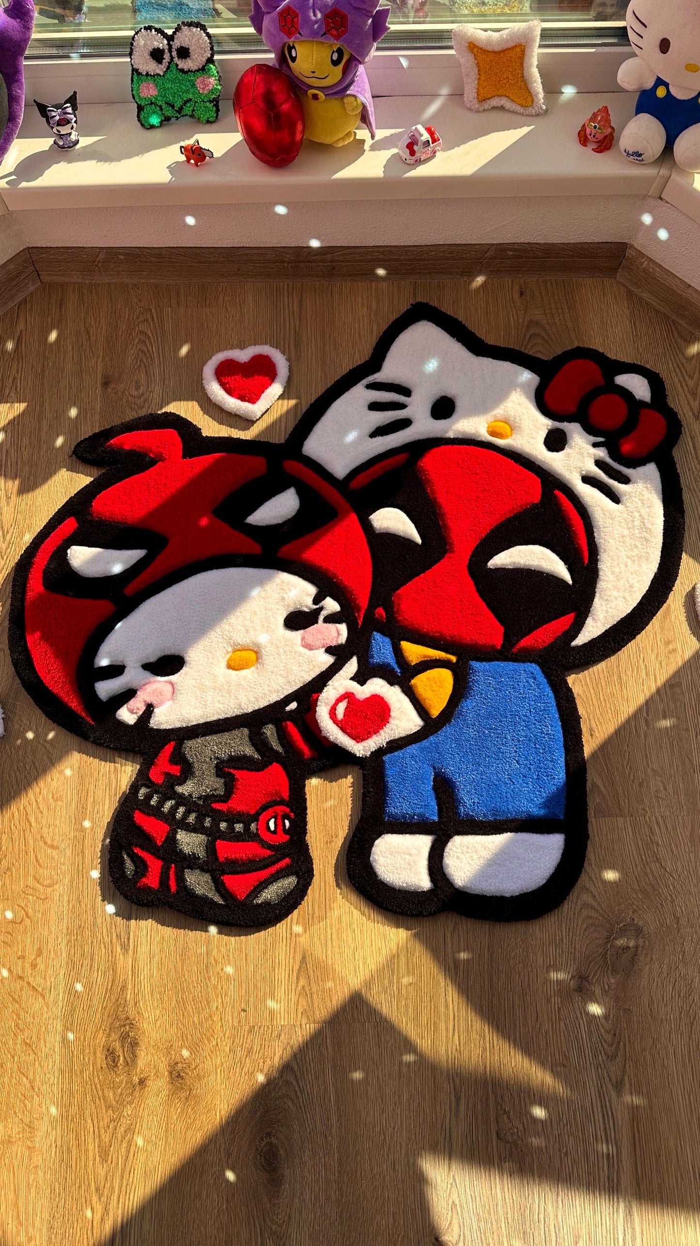 Kitty Rug – Puffy 3D Tufted Custom Carpet, Kawaii Anime Decor, Cute Handmade Rug for Girls Room, Bedroom or Gift Idea