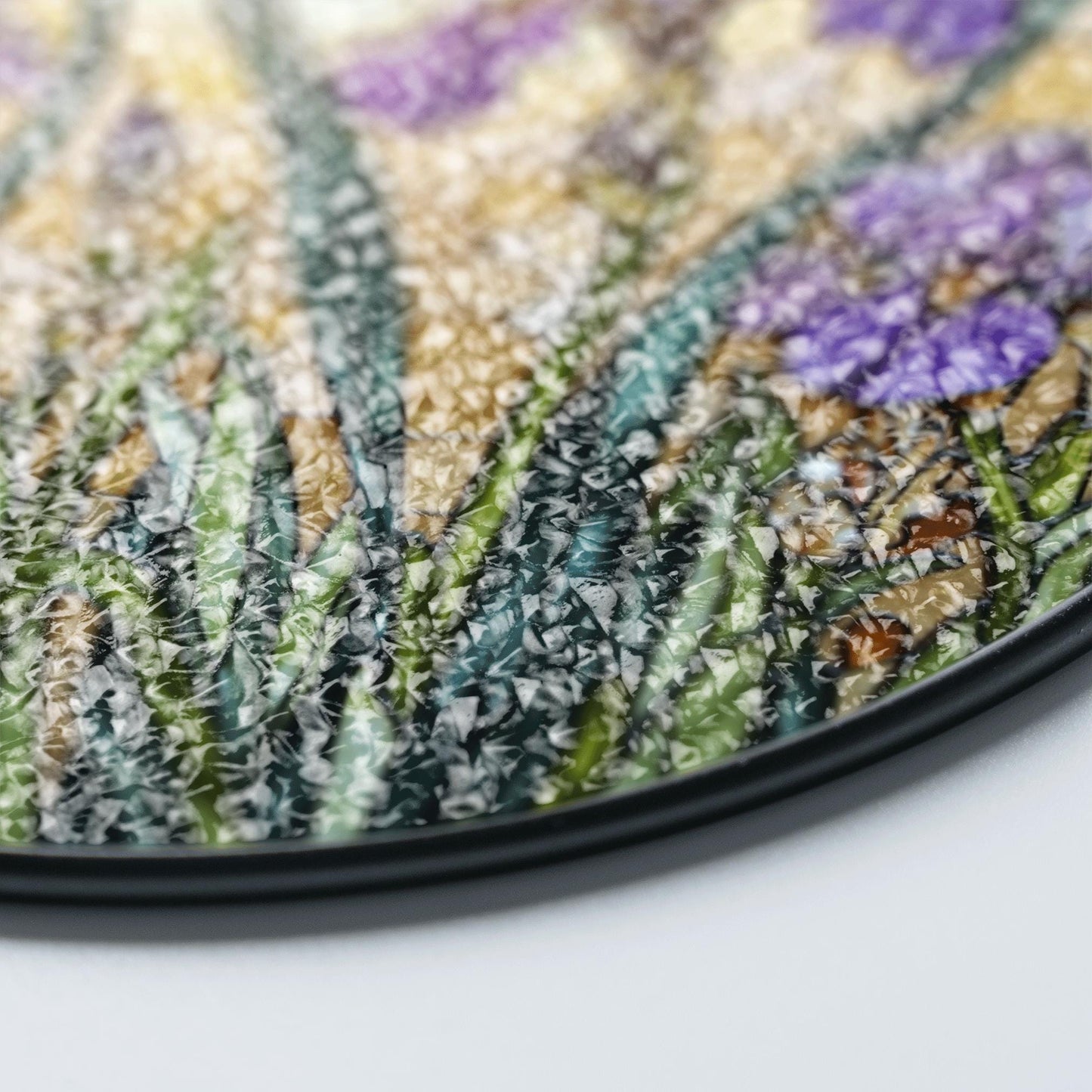 Purple Iris Stained Glass Suncatcher – Tiffany Style Floral Window Hanging – Unique Gift for Garden Lovers