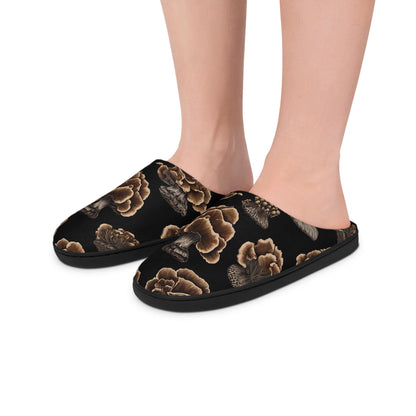 Black Mushroomful Women Slipper Gifte Womens Indoor Slippers Cozy Home Footwear Perfect Giftfor Her Housewarming Birthdays Mother's Day