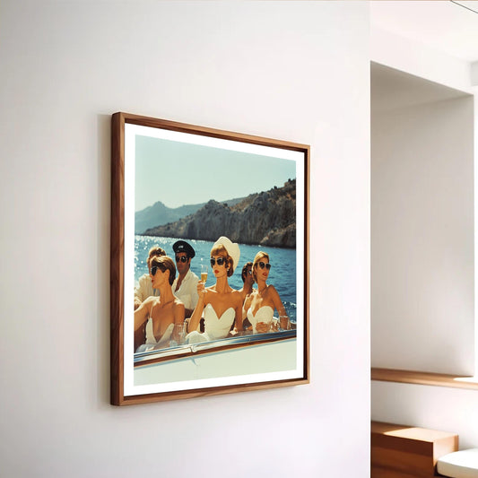 Amalfi Coast Boating Print: Vintage High Society Photography