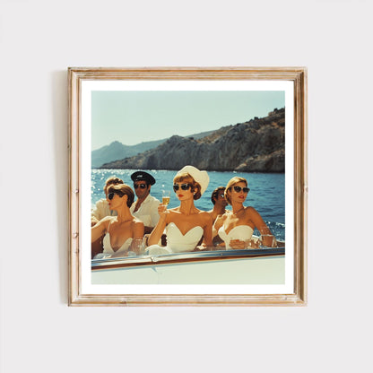 Amalfi Coast Boating Print: Vintage High Society Photography