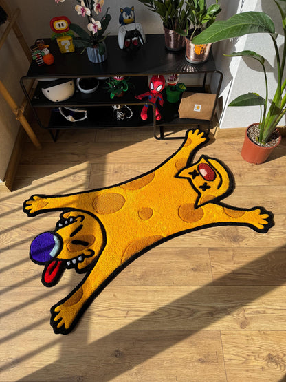 Handmade Tufted Wool Rug: Custom Cat Dog Carpet Decor