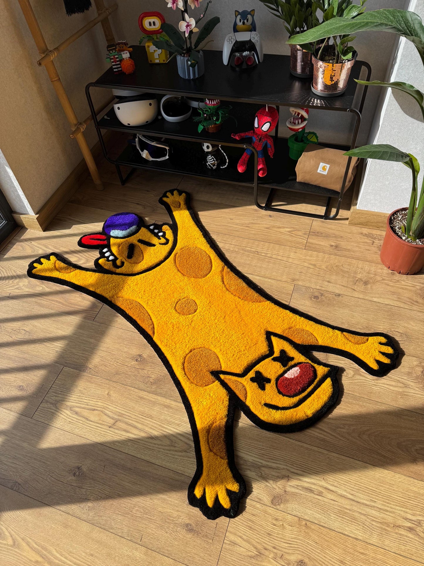 Handmade Tufted Wool Rug: Custom Cat Dog Carpet Decor