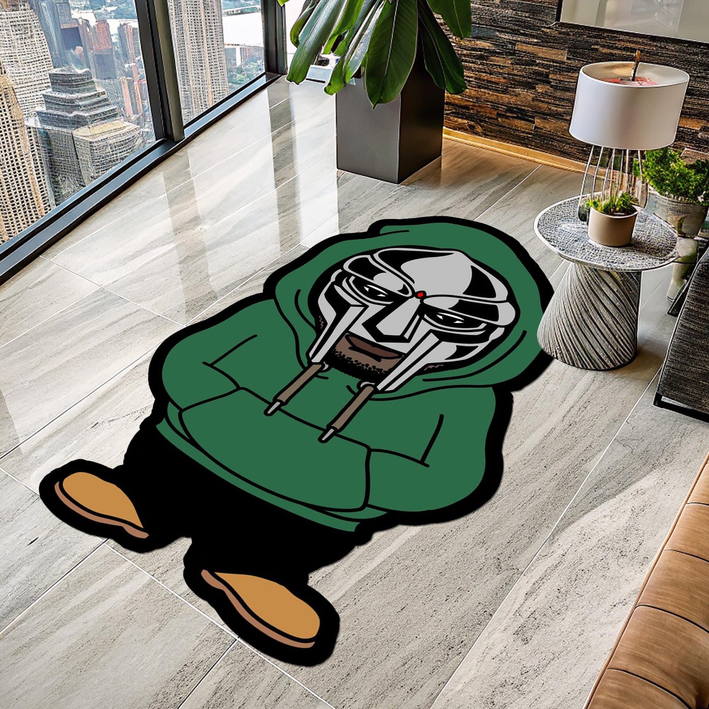 Doctor Doom Rug, Quasimoto Rug, Doom Rug, Mf Doom Rug, Quasimoto 'Lord Quas', Quasimoto Inspired Rug, Hip Hop Rug, Tufted Look Printed Rug