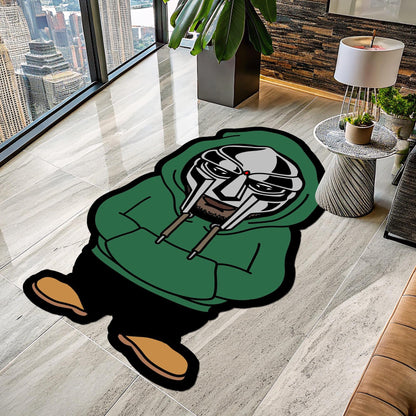 Doctor Doom Rug, Quasimoto Rug, Doom Rug, Mf Doom Rug, Quasimoto 'Lord Quas', Quasimoto Inspired Rug, Hip Hop Rug, Tufted Look Printed Rug
