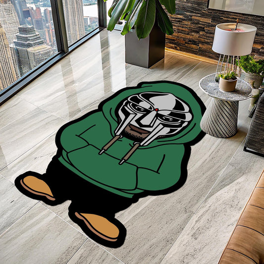 Doctor Doom Rug, Quasimoto Rug, Doom Rug, Mf Doom Rug, Quasimoto 'Lord Quas', Quasimoto Inspired Rug, Hip Hop Rug, Tufted Look Printed Rug