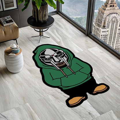 Quasimoto 'Lord Quas', Doctor Doom Rug, Quasimoto Rug, Doom Rug, Mf Doom Rug, Quasimoto Inspired Rug, Hip Hop Rug, Tufted Look Printed Rug