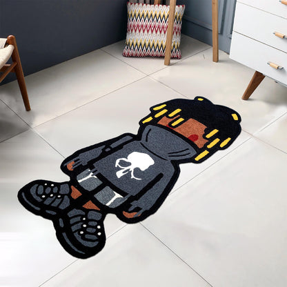 Car Rug, Classic Car Rug, Shaped Rug, Rapper Rug, Music Rug, 999 Rug, Juice Wrld 999 Rug, Juice Wrld Album Cover, Tufted Look Printed Rug