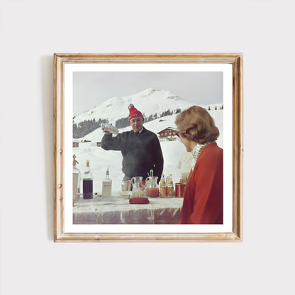 Retro Après Ski Print: Vintage Alps Winter Photography (300 DPI File)