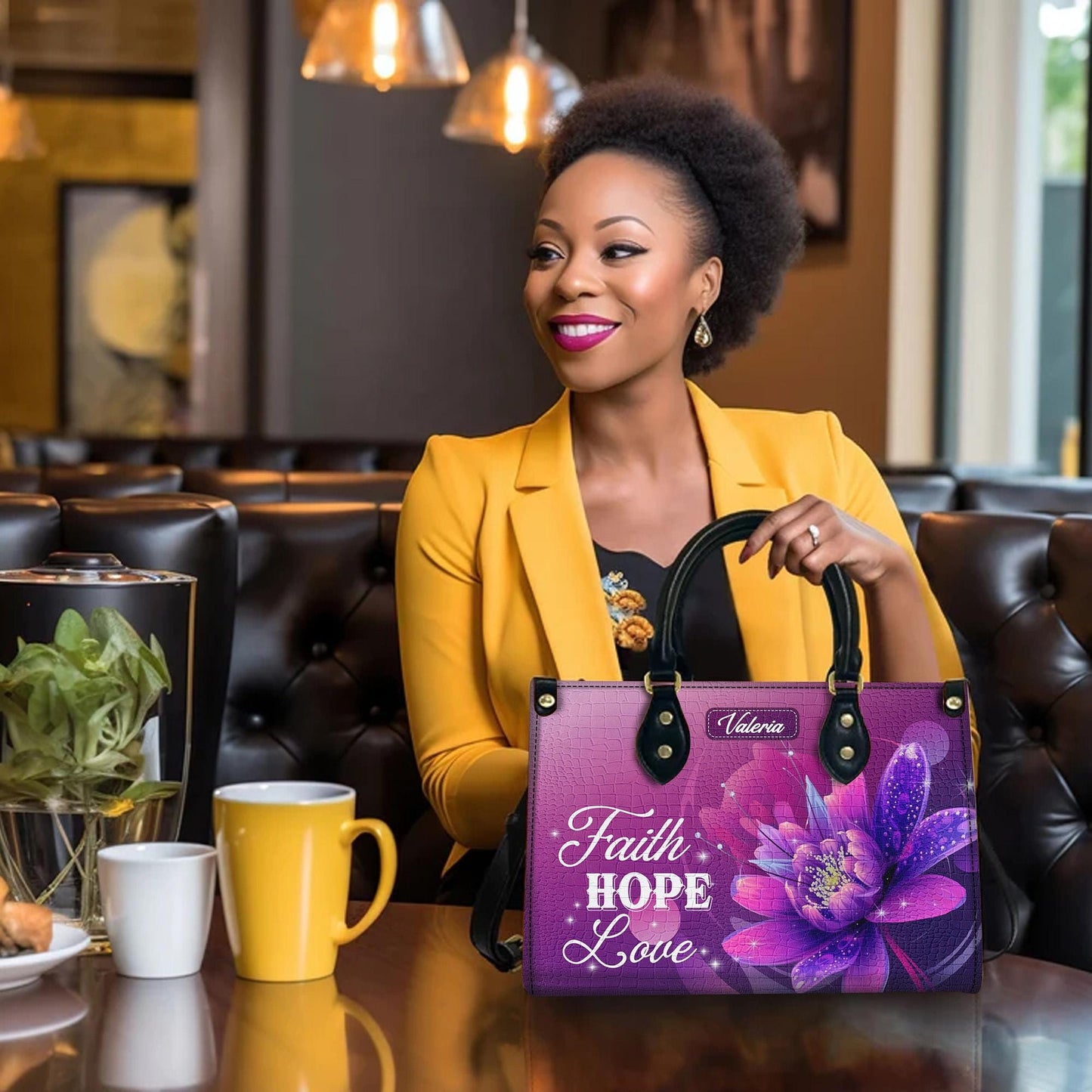 Personalized Leather Handbag, Custom Leather Purse, Christian Bag, Best Gifts for Women, Christian Gifts, Christian Mother's Day Gift