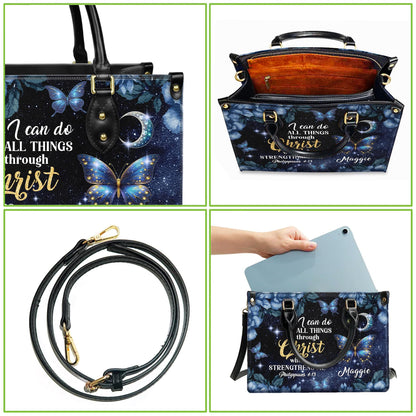 Personalized Leather Handbag, Custom Leather Purse, Christian Bag, Best Gifts for Women, Christian Gifts, Christian Mother's Day Gift