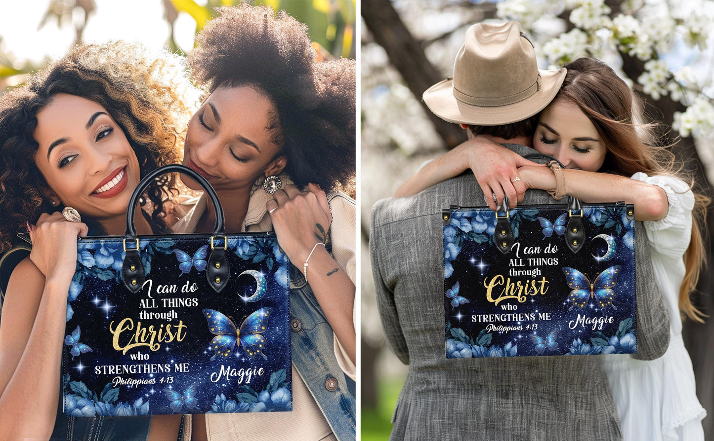 Personalized Leather Handbag, Custom Leather Purse, Christian Bag, Best Gifts for Women, Christian Gifts, Christian Mother's Day Gift