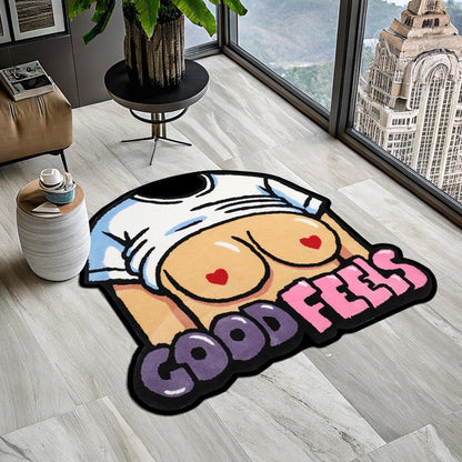 Good Feels, Woman Breast Rug, Breast Rug, Sexy Rug, Body Rug, Woman Rug, Sensual Rug, Funny Rug, Tits Rug, Area Rug, Tufted Look Printed Rug