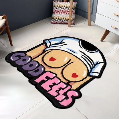 Good Feels, Woman Breast Rug, Breast Rug, Sexy Rug, Body Rug, Woman Rug, Sensual Rug, Funny Rug, Tits Rug, Area Rug, Tufted Look Printed Rug