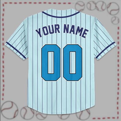 Custom Blue Collection Baseball Jersey, Personalized Name Number Sports Team Uniform Wedding Jerseys Gifts for Men Women Kids Toddler Fan