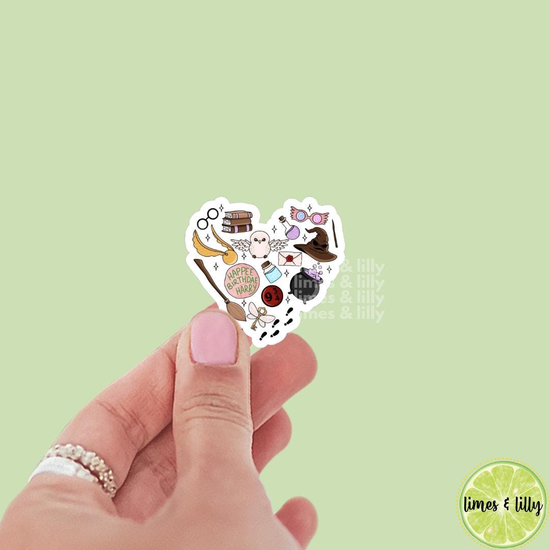 HP World Heart Vinyl Sticker  | HP Sticker | Bookish Stickers | Kindle Stickers | Vinyl Book Inspired | Book Quotes