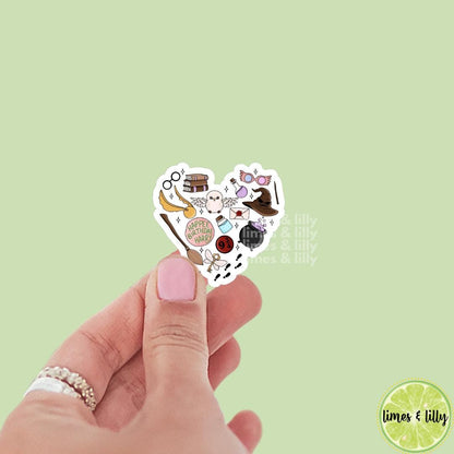 HP World Heart Vinyl Sticker  | HP Sticker | Bookish Stickers | Kindle Stickers | Vinyl Book Inspired | Book Quotes
