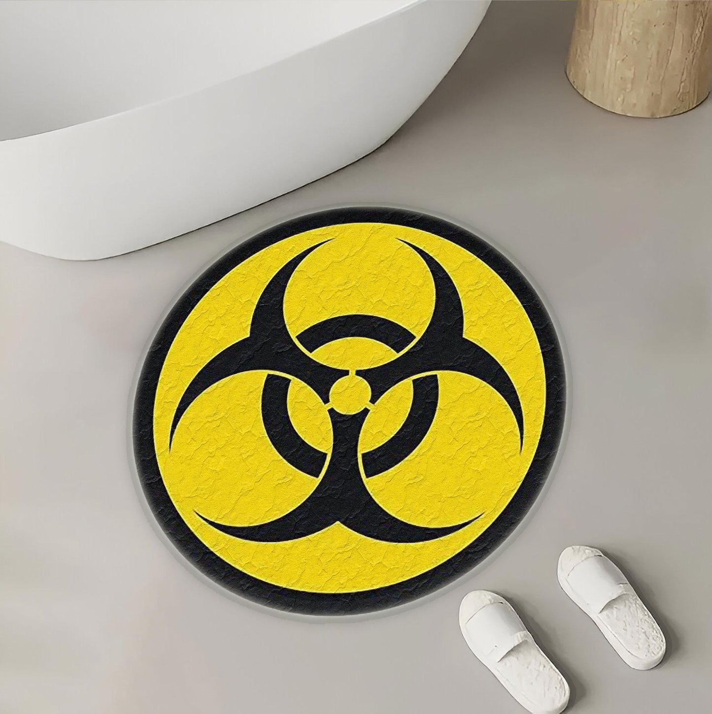 Caution: Awesome Rug Decor Ahead - Gas Mask Rug- Toxic Rug - Polyester Rug