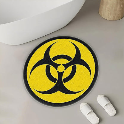 Caution: Awesome Rug Decor Ahead - Gas Mask Rug- Toxic Rug - Polyester Rug