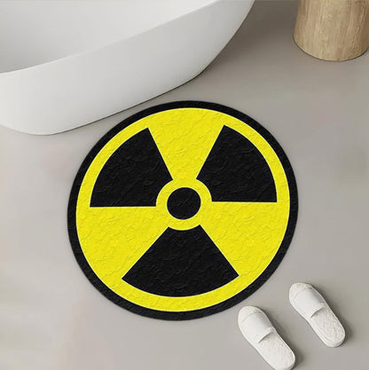 Caution: Awesome Rug Decor Ahead - Gas Mask Rug- Toxic Rug - Polyester Rug