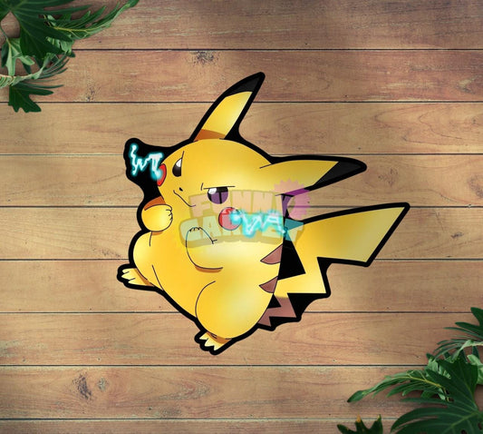 Electric Anime Rug – Shaped Yellow Character Carpet – Soft & Anti-Slip Floor Mat for Bedroom, Gaming Room , Decor